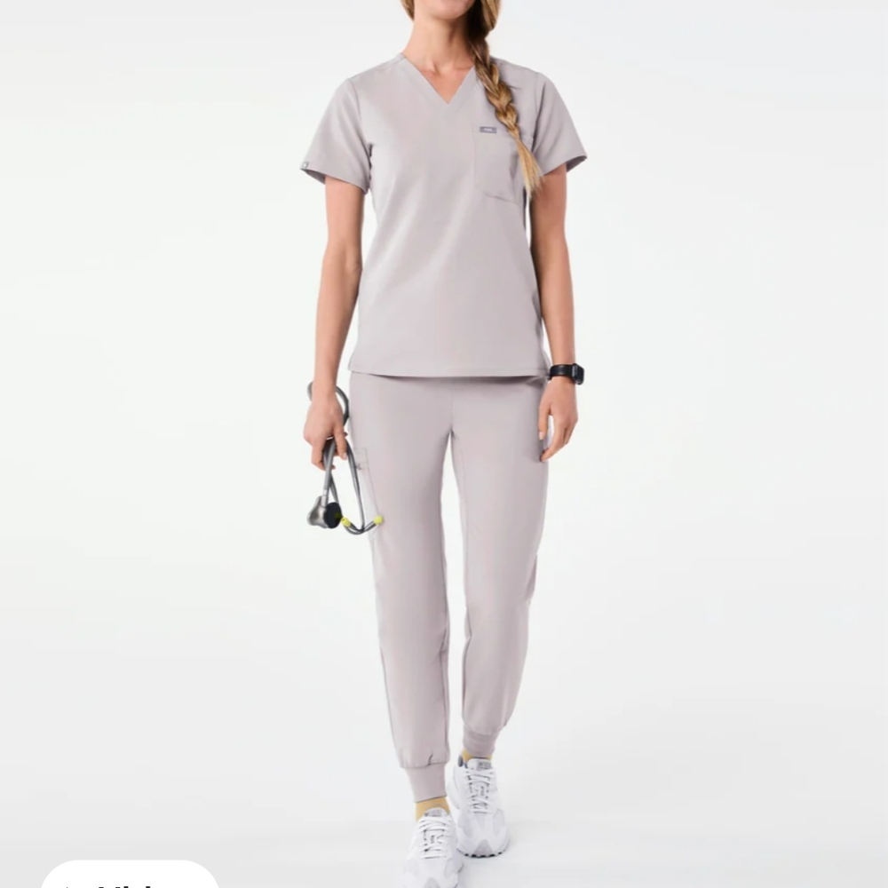 Figs Women's Light Gray Scrub Set
